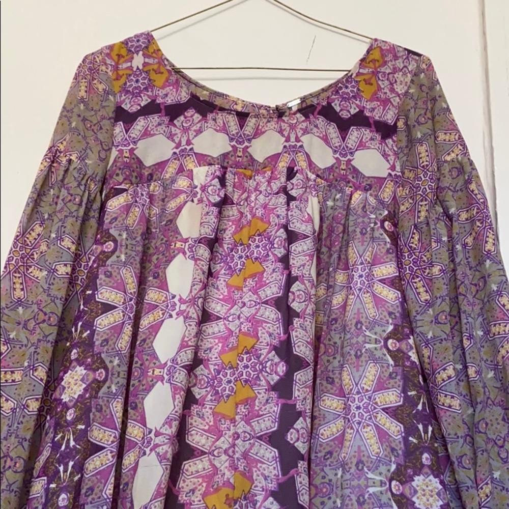 Free people purple pattern dress